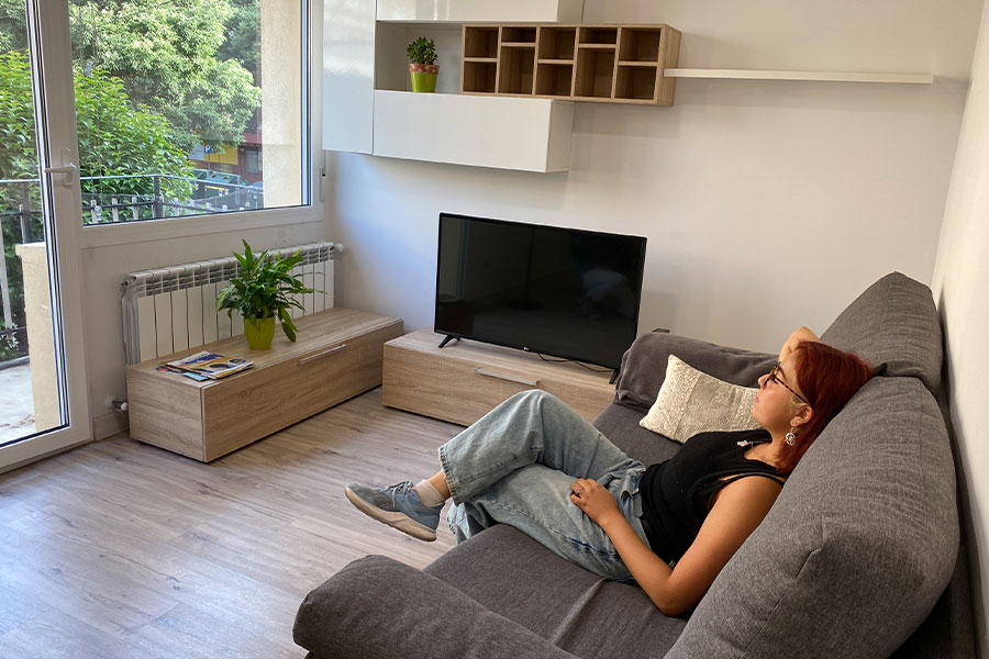 Cohouser en el piso de Cohousing.