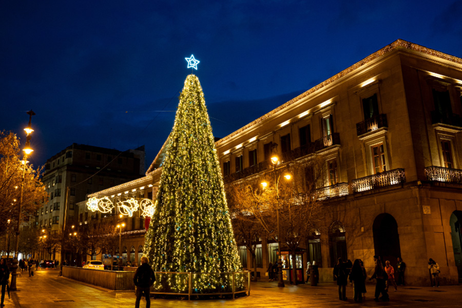 Árbol en Navidad Pamplona